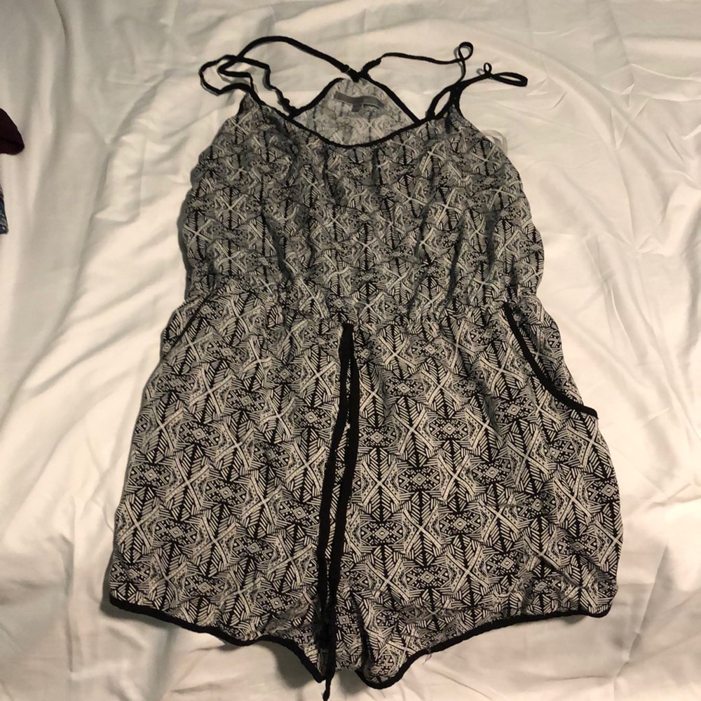 Black and white romper